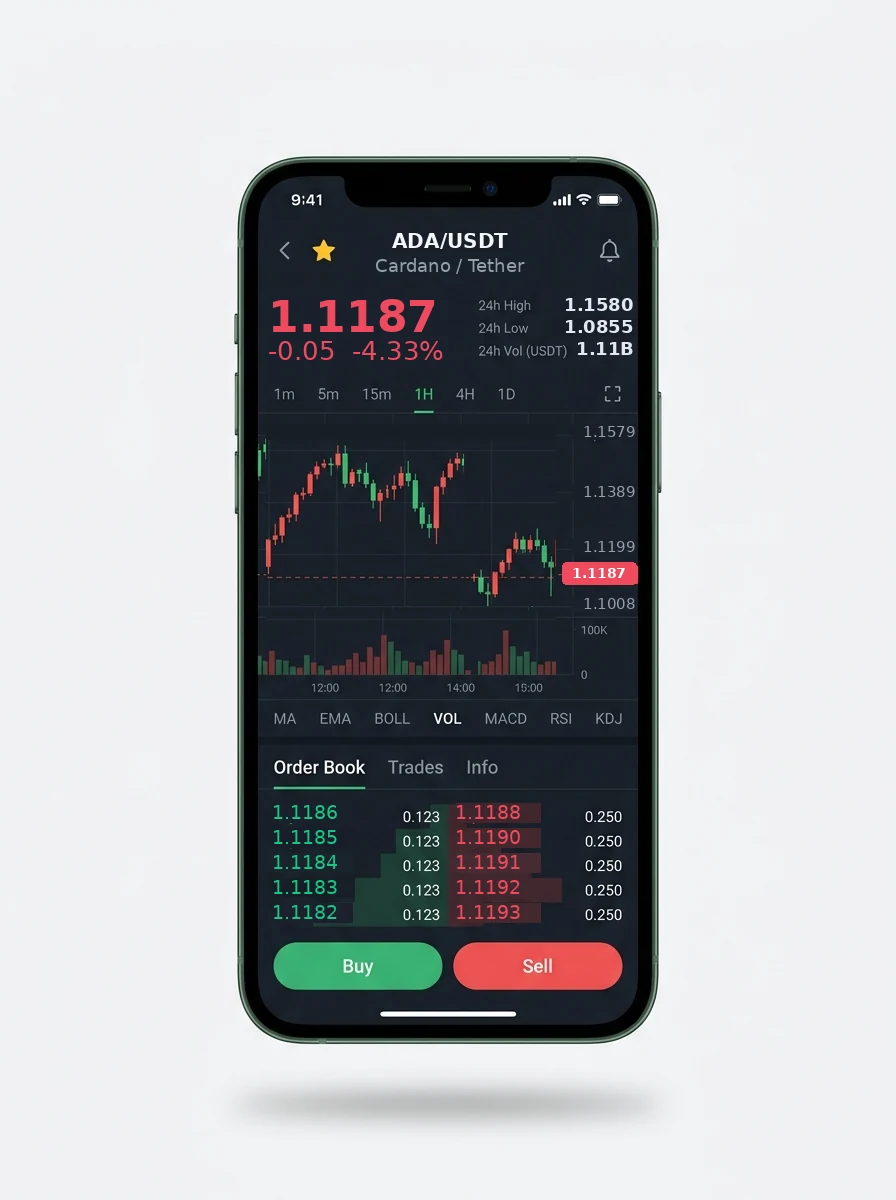 The same portfolio view on a phone screen The same portfolio view on a phone screen